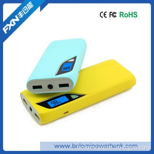 Portable 13000mah power bank with LCD screen display for mobile phone emergency battery charger